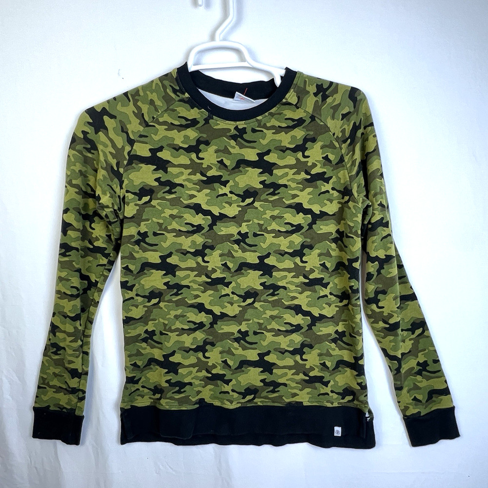 Little Bum Bum Camo Sweatshirt Women Med Green Camouflage Outdoors Bamboo Blend